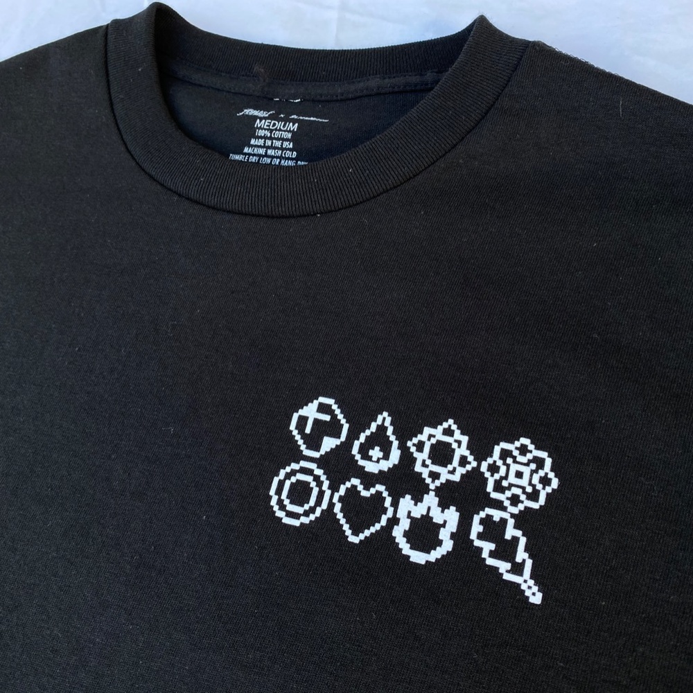 POKEMON INDIGO KANTO LEAGUE GYM BADGE BLACK SHIRT - Picture 3 of 4